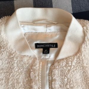 J Crew Mercantile Super Soft Fleece Bomber Jacket